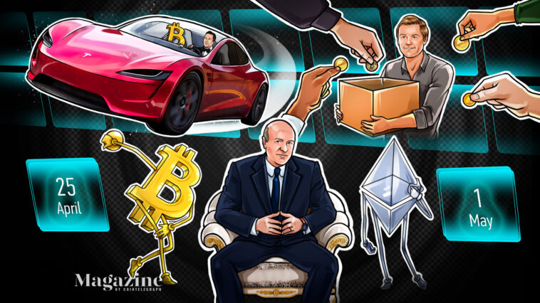bitcoin’s-grim-close,-tesla’s-crypto-sell-offs,-ether’s-jaw-dropping-surge:-hodler’s-digest,-april-25–may-1