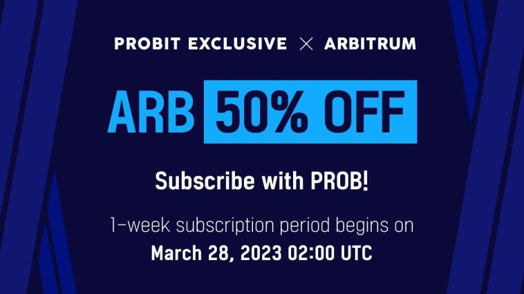 probit-global-exclusive-presents-arbitrum’s-new-arb-token-at-50%-off